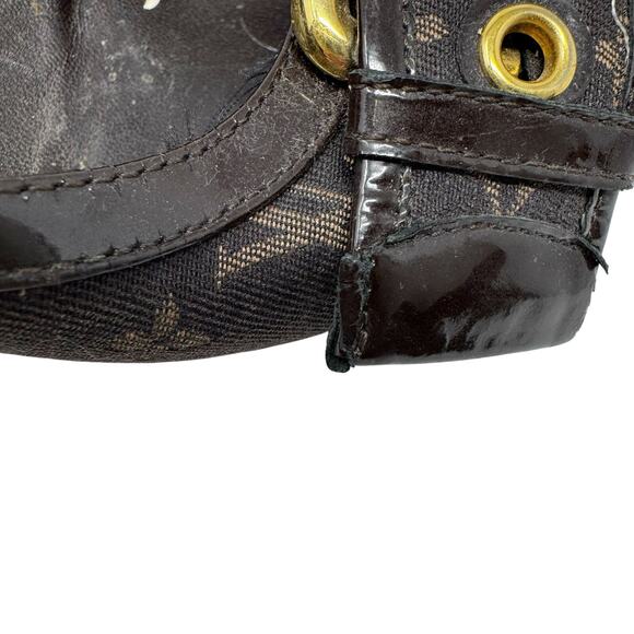 Louis Vuitton Monogram Buckle Pumps Brown Canvas Logo Stiletto Heels 38.5 EU - Picture 10 of 13